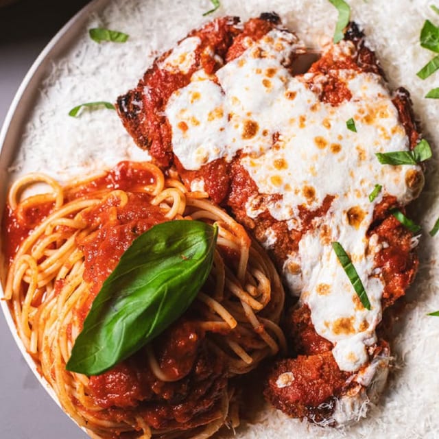 Chick Parm Dinner.